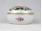 Jelzett kalocsai aranyozott porcelán bonbonier 9.3 cm