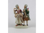 Lippelsdorf GDR porcelán figura barokk szerelmespár