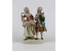 Lippelsdorf GDR porcelán figura barokk szerelmespár