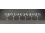 Hibátlan talpas csiszolt pezsgős pohár készlet 6 darab 12 cm