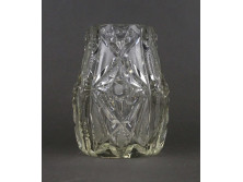 Csiszolt üveg váza 11.4 cm