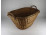 Hatalmas fonott füles vessző kosár 70 x 50 x 38 cm