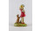 Kislány cicával és kiskutyával - régi festett gipsz figura 14.6 cm