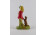Kislány cicával és kiskutyával - régi festett gipsz figura 14.6 cm