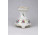 Egyállásos virágmintás aranyozott Hollóházi porcelán gyertyatartó