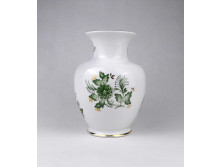 Virág mintás Hollóházi porcelán váza 17.5 cm