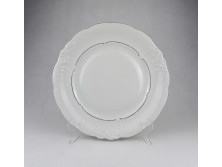 Régi lengyel, aranyozott szélű Wawel porcelán tortatál kínáló 32 cm