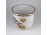 Antik nagyméretű kézzel festett papagájos porcelán kaspó 17.2 x 18 cm - Sérült