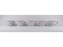 Régi vastagfalú Zsolnay porcelán teáscsésze készlet 5 darab