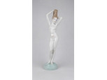 Régi Aquincum porcelán női akt 25.5 cm