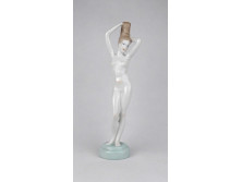 Régi Aquincum porcelán női akt 25.5 cm