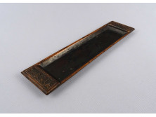 Iparművészeti íróasztali kellék névjegykártyatartó tálca 28 x 7 cm