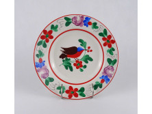 Régi madaras porcelán falitányér 22.8 cm