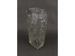 Régi, vastagfalú, modern design üveg váza 26.3 cm