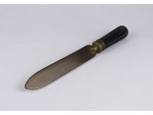Antik márvány nyelű, réz levélnyitó kés 24.5 cm