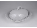 Jelzetlen, fedeles porcelán vajtartó