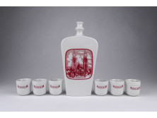 Szeged feliratú Alföldi porcelán stampedlis készlet 7 db
