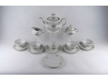 Altrohlauer 5 személyes virágmintás porcelán teáskészlet 14 darab