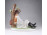 Fekvő furulyázó juhász Zsolnay porcelán figura 19 cm