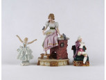 Régi sérült porcelán figura csomag 3 darab