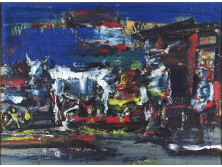 Kapcsa János : Szürkemarhák 71 x 53 cm