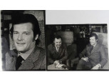 Roger Moore és magyar hangja Láng József, 2 darab fekete-fehér fotó