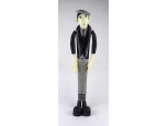 Nagymérteű retro orosz műanyag bohóc figura Jurij Nyikulin figura 58 cm