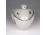 Régi háromszög alakú Hollóházi porcelán bonbonier 9 x 9 cm