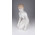 Régi Aquincum porcelán térdelő női akt szobor 22 cm