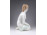 Régi Aquincum porcelán térdelő női akt szobor 22 cm