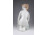 Régi Aquincum porcelán térdelő női akt szobor 22 cm
