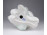 Régi Aquincum porcelán térdelő női akt szobor 22 cm