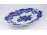 Régi barokkos, kék-fehér virágmintás, ovális Wallendorf porcelán tál 33 x 22.5 cm