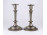 Régi, nagyméretű fém gyertyatartó pár 19 cm 