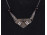 Antik art deco ezüstözött nyaklánc, nyakék 40.5 cm