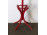 Piros színű, 6 karú, thonet jellegű álló fogas 182 cm