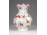 Kisméretű, virágmintás, gerezdes Schumann Bavaria porcelán váza 10.5 cm