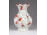 Kisméretű, virágmintás, gerezdes Schumann Bavaria porcelán váza 10.5 cm