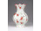 Kisméretű, virágmintás, gerezdes Schumann Bavaria porcelán váza 10.5 cm