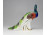 Régi Hollóházi porcelán páva figura 8 cm