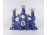 Nagyméretű, három állásos, barokkos porcelán gyertyatartó