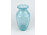 Türkiz színű Karcagi fátyolüveg váza 24.5 cm