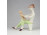 Régi Aquincum porcelán figura kislány macival 13.2 cm