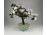 Csiszolt kövekből és üvegből épített bonsai fa 22 cm