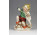 Régi német porcelán figura - hegedülő kisfiú 8.7 cm