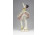 Antik tüll szoknyás Volkstedter porcelán balerina 15 cm