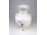 Rózsaszín virágmintás Hollóházi porcelán váza 17.4 cm