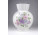 Öblös lila virág mintás Zsolnay porcelán váza 17.7 cm