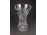 Elegáns csiszolt kristály váza 25.1 cm