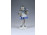 Régi német porcelán figura - fejkendős kislány virágokkal 13 cm